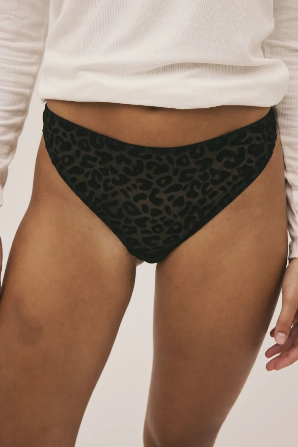 Magasin du Nord Collection STRINGS - Frissa 3 Black leo print