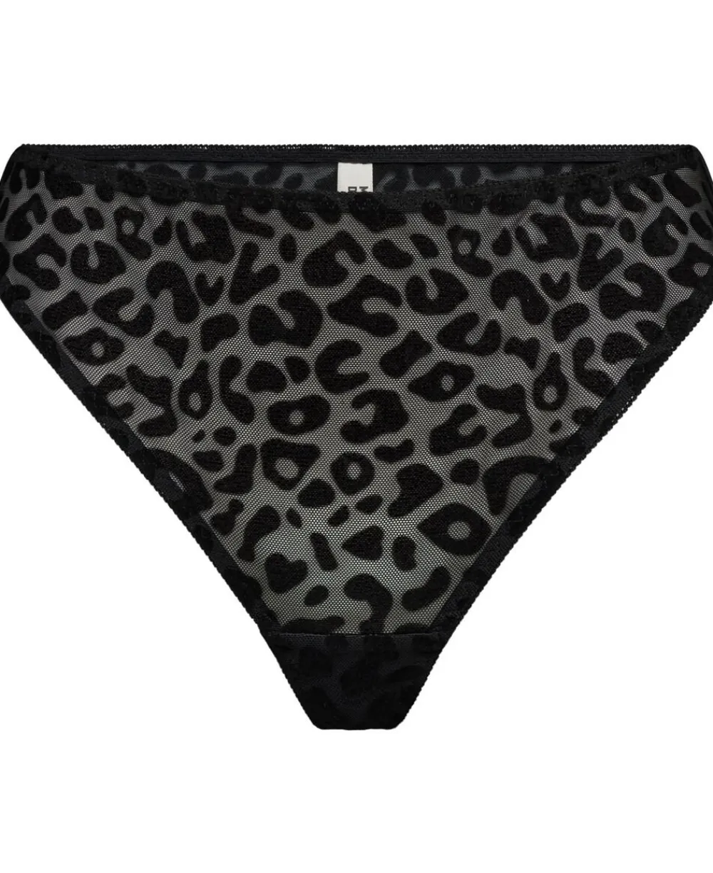 Magasin du Nord Collection STRINGS - Frissa 3 Black leo print