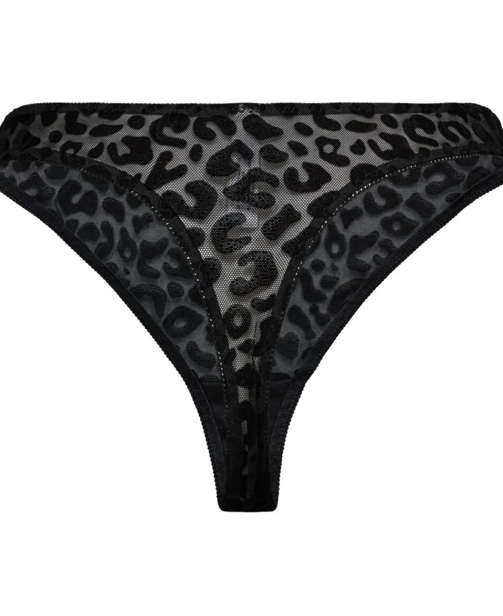 Magasin du Nord Collection STRINGS - Frissa 3 Black leo print