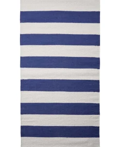 Magasin du Nord Collection stripe/, tæppe Blå-hvid Best