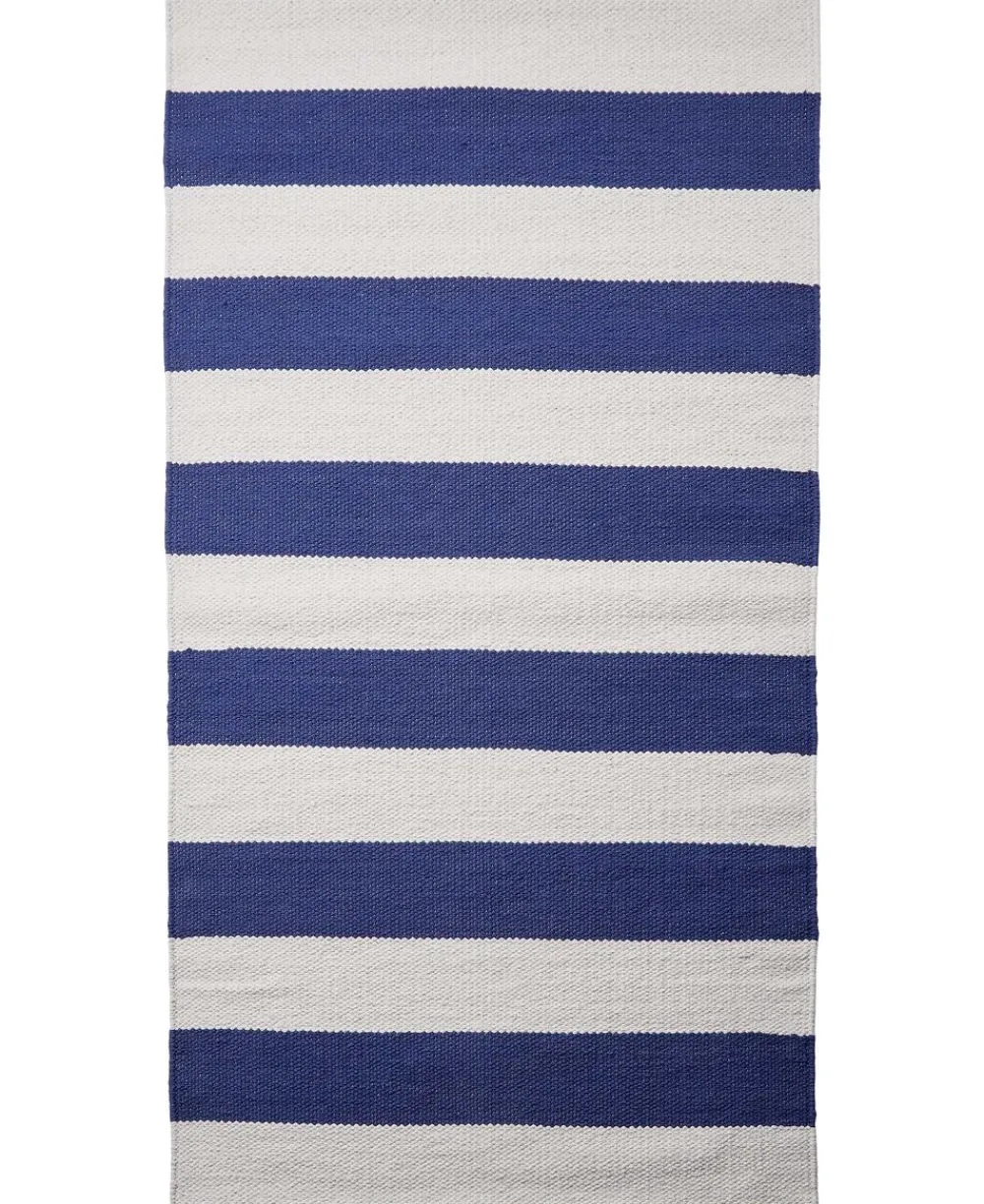 Magasin du Nord Collection stripe/, tæppe Blå-hvid Best