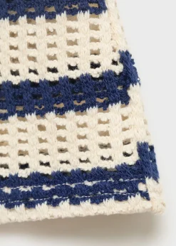 Striped crochet shorts><noscript><img width=