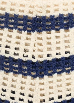 Striped crochet shorts><noscript><img width=