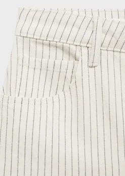 Striped denim shorts><noscript><img width=