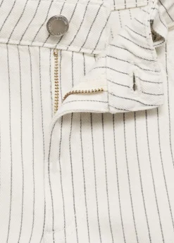 Striped denim shorts><noscript><img width=