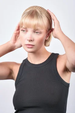 SUI AVA Striped Headband Brown Clearance