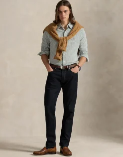 Striped Knit Oxford Shirt>Polo Ralph Lauren Hot