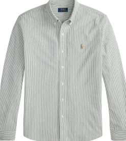 Striped Knit Oxford Shirt><noscript><img width=