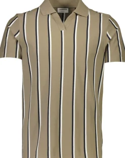 Lindbergh Striped piqué polo shirt S/S