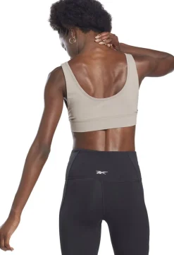 Reebok Studio Stripped Minimalist sports bh Brun Sale