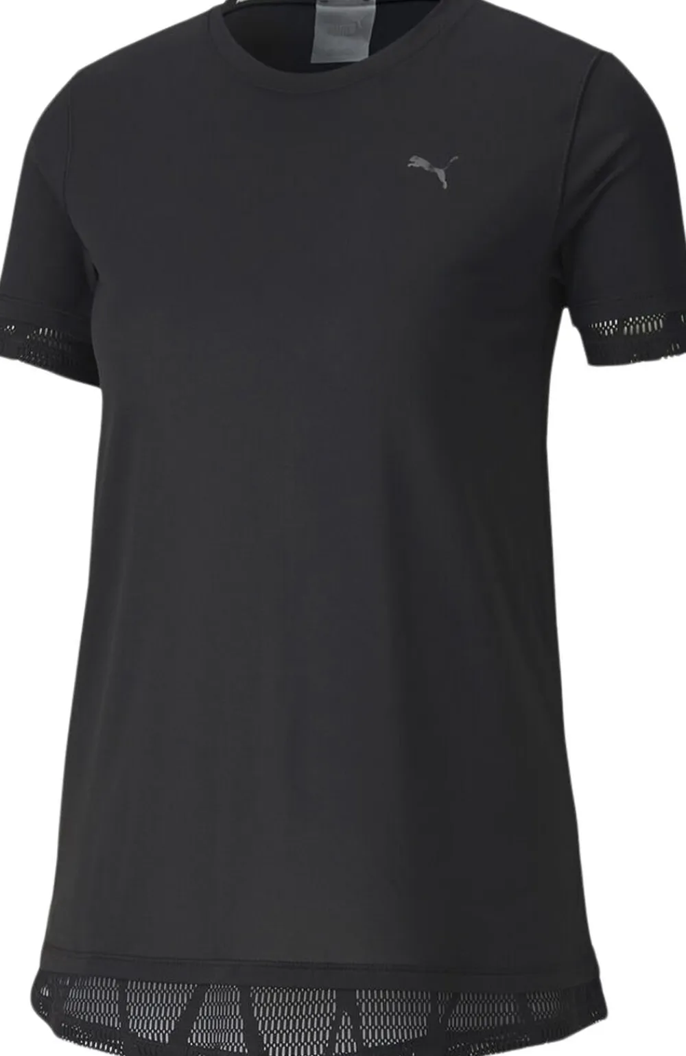 Puma Studion Mixed Lace T-shirt Sort Discount