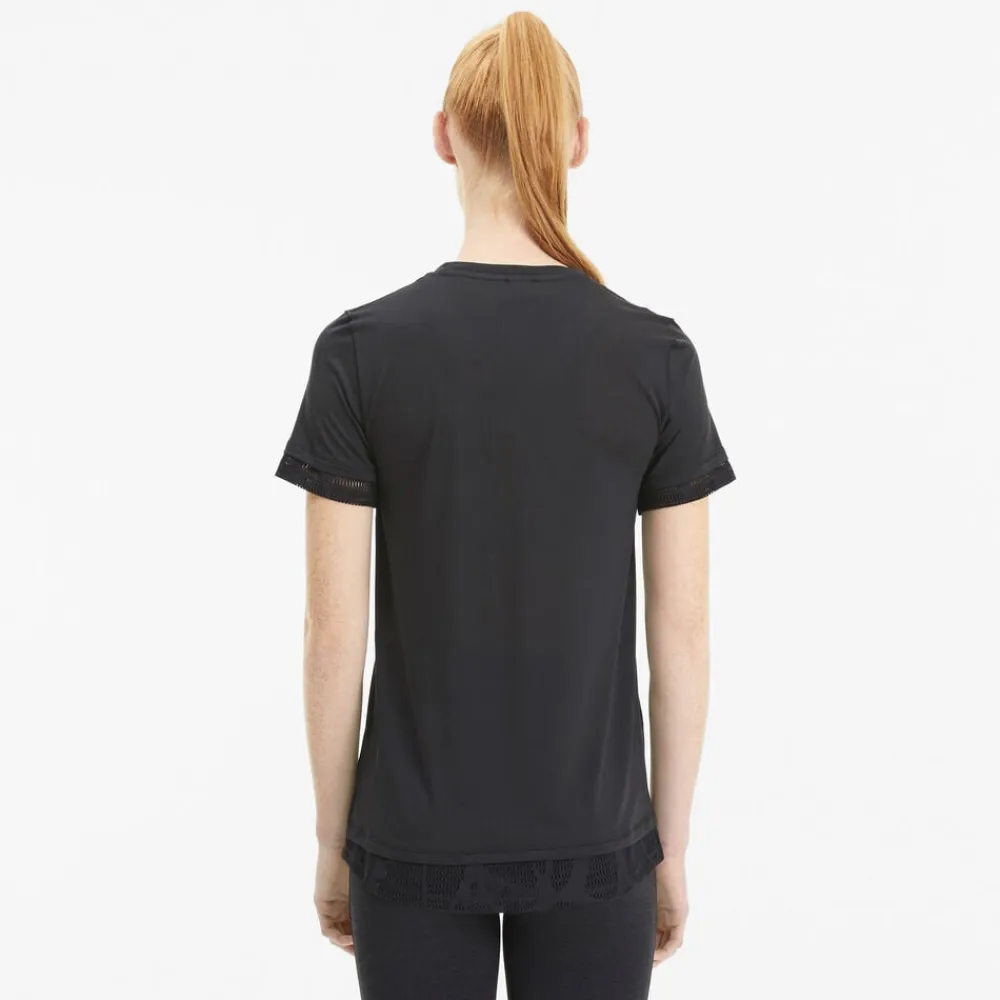 Puma Studion Mixed Lace T-shirt Sort Discount