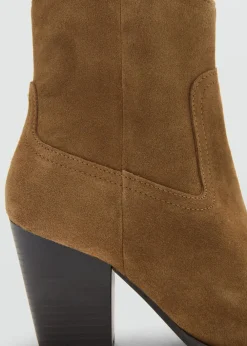 Dame MANGO Suede block-heel boots