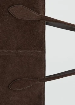 Dame MANGO Suede shopper bag