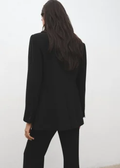 Suit jacket with scarf><noscript><img width=