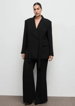 Suit jacket with scarf><noscript><img width=