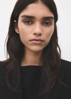 Suit jacket with scarf><noscript><img width=