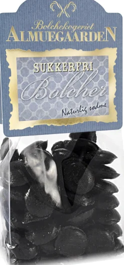 Almuegaarden Sukkerfri Lakrids bolcher med smag af sød lakrids