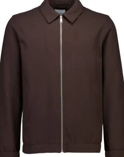 Lindbergh Superflex brushed zip jacket Brown mel Outlet
