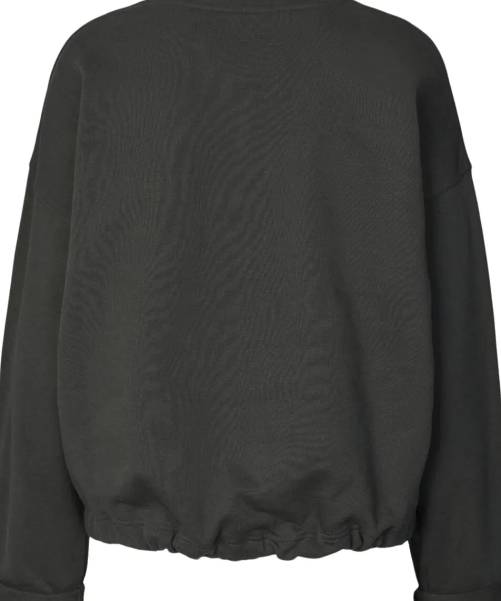 Rabens Saloner Sweat drawstring top - Sheela Oyster Discount