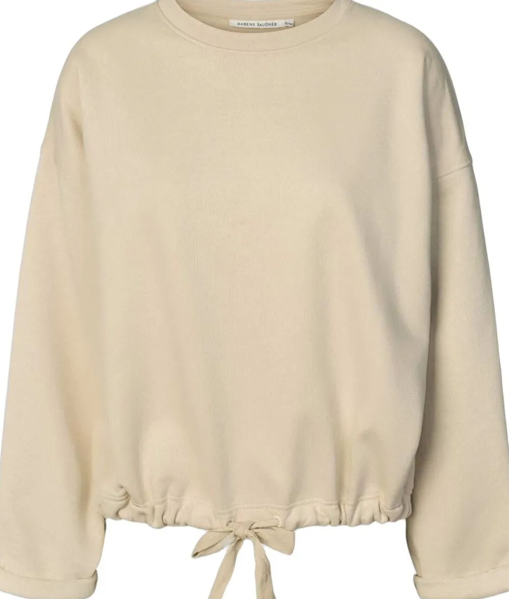 Rabens Saloner Sweat drawstring top - Sheela Oyster Discount