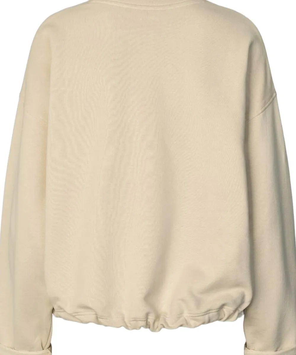 Rabens Saloner Sweat drawstring top - Sheela Oyster Discount