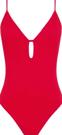 Chantelle Swim One WF T-shirt Plunge Bra Rød Online