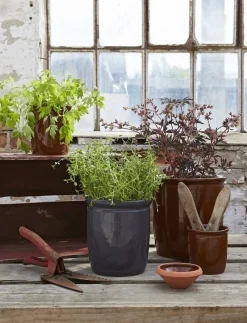 Knabstrup Keramik Syltekrukke, brun, 1 l Terracotta Online