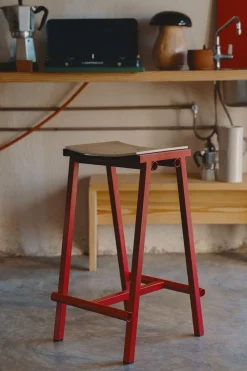 Hay Taburete 8 Bar stool Low Signal red