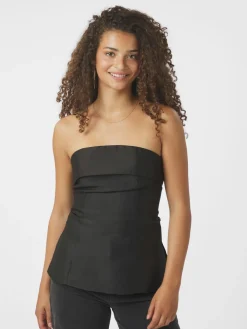 Neo Noir Taleen Dull Sateen top Black New