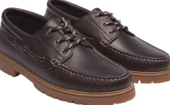 Les Deux Taylor Leather Boat Shoe Brown Clearance