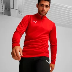 Puma Teamgoal 1/4 Zip Trænings Trøje Orange New