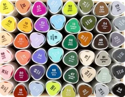 Creativ Company Tegnetusch, streg 1+8 mm, standardfarver, 48stk. Online