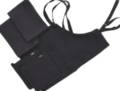 Bastian Tekstilsæt 5 dele Sort 100% ny bomuld Discount