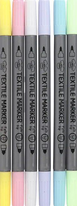 Creativ Company Tekstiltusch, streg 2,3+3,6 mm. New