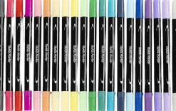 Børn Creativ Company Tekstiltusch, streg 2,3+3,6 mm, suppleringsfarver, 20 stk.