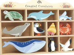 Børn Tender Leaf - Sættekasse med 10 trædyr - Havet