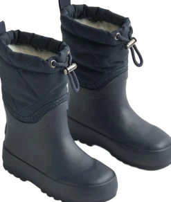 Wheat Termo Snestøvle Drizzle Blå Outlet