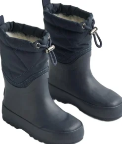 Wheat Termo Snestøvle Drizzle Blå Outlet