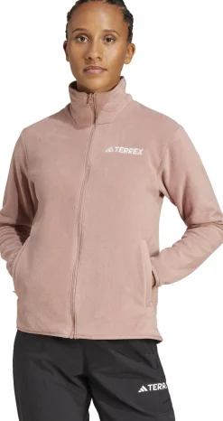 adidas Terrex Essentials Full Zip Sweatshirt Pink New