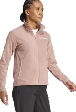 adidas Terrex Essentials Full Zip Sweatshirt Pink New