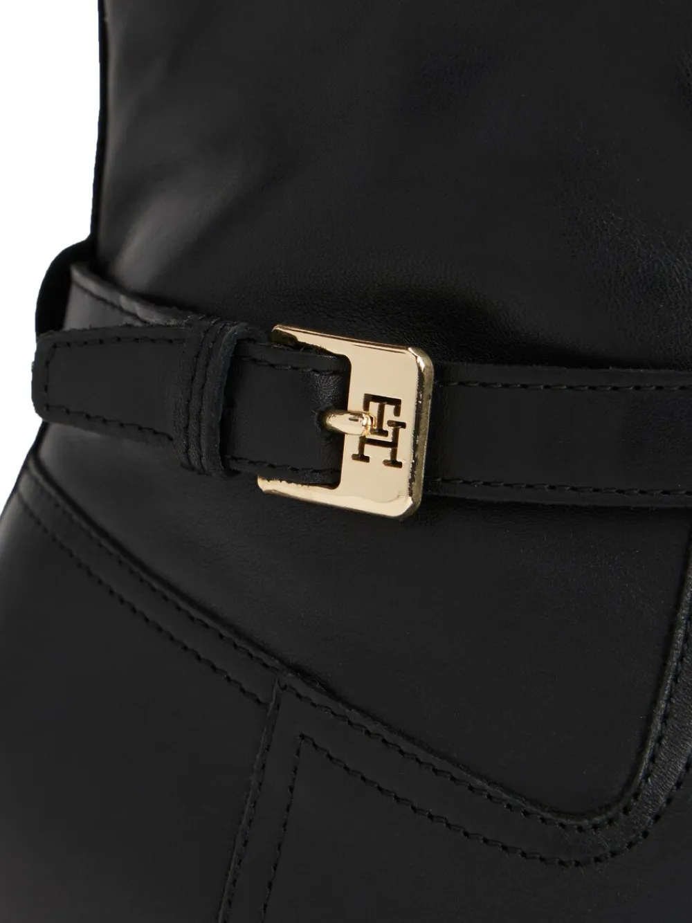 TH BUCKLE RIDING LEATHER BOOTIE>Tommy Hilfiger Online