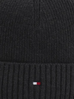 Tommy Hilfiger TH FLAG PIMA COTTON BEANIE Charcoal gray New