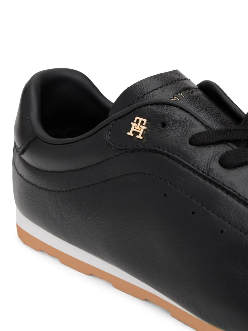 TH Monogram Low Profile Leather Trainers>Tommy Hilfiger Outlet