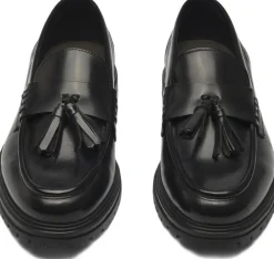 Les Deux Thatcher Polido Tassel Loafer Black Clearance