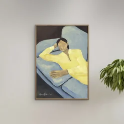 x Hanna Peterson - Blue Sofa>The Poster Club Clearance