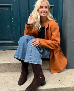 Copenhagen Shoes THE REAL WALKING SUEDE Brown Discount