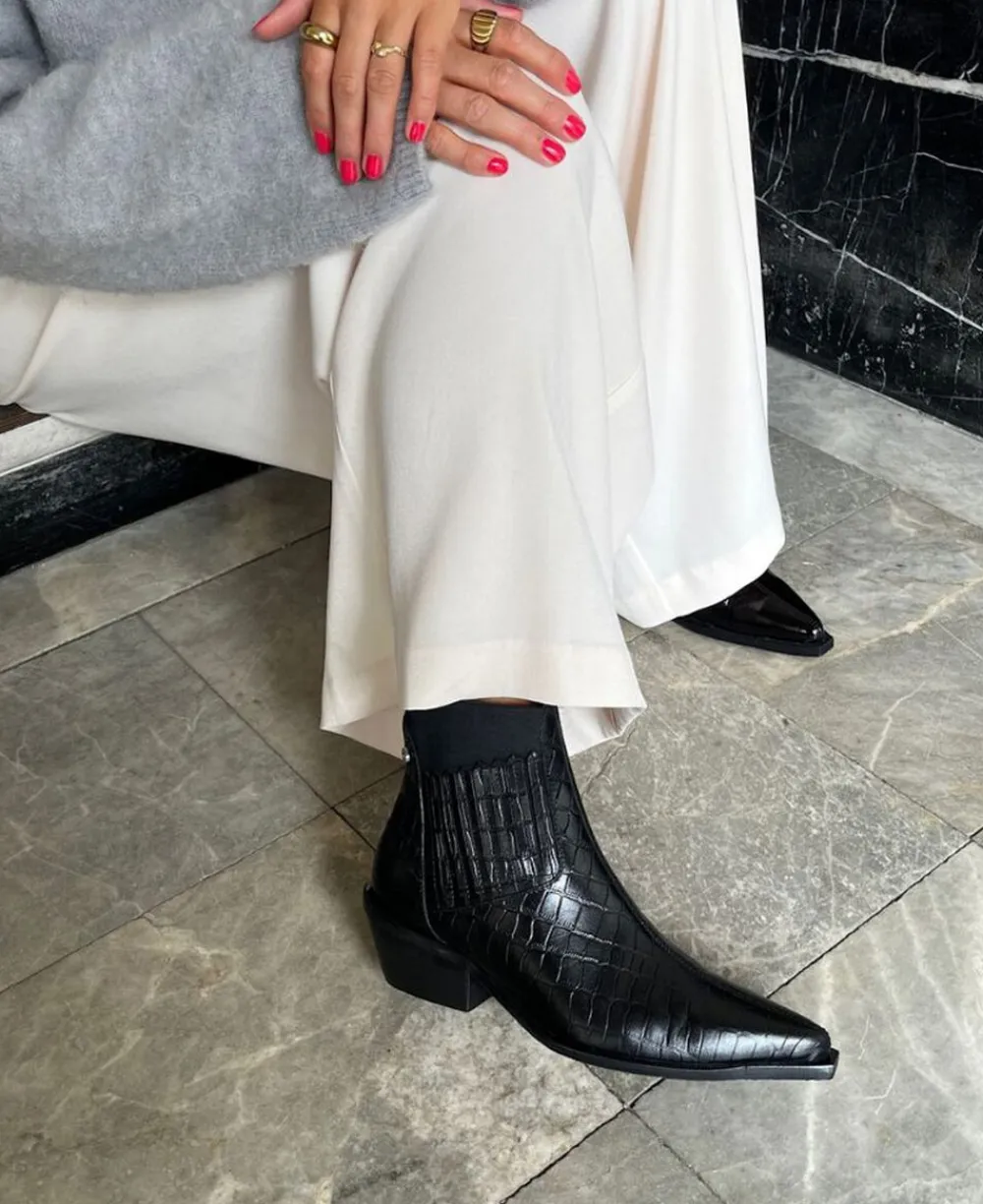 Copenhagen Shoes THE WALKING BOOT - LEATHER Black Outlet