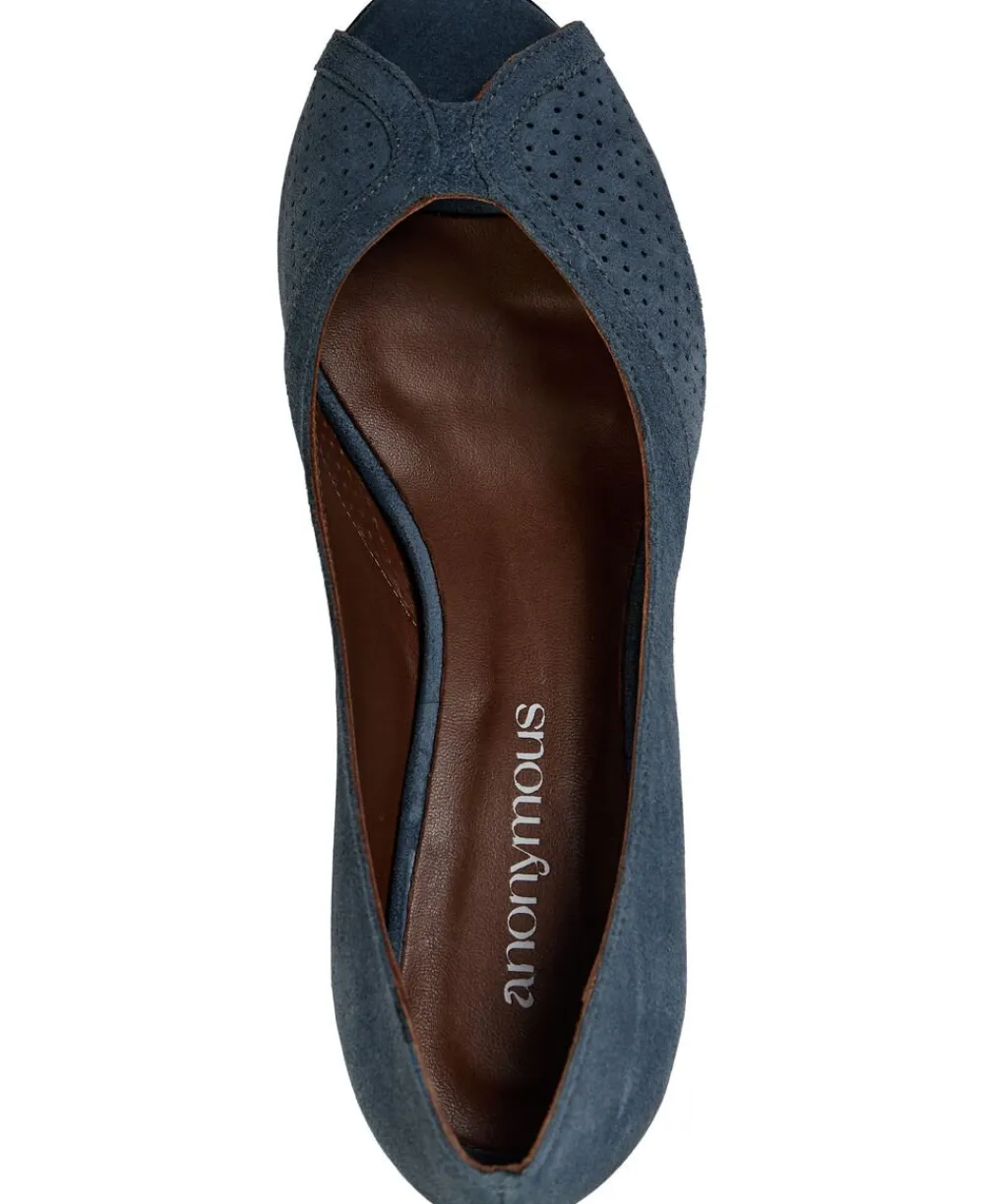 Anonymous Copenhagen Tiffany stiletto Calf suede Denim blue Discount