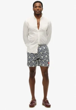 Superdry TILE PRINT 16 SWIM SHORT Navy tala tile Hot